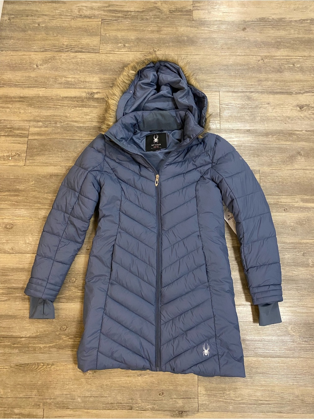 Spyder Women's Boundless Long Puffer Coat - Navy